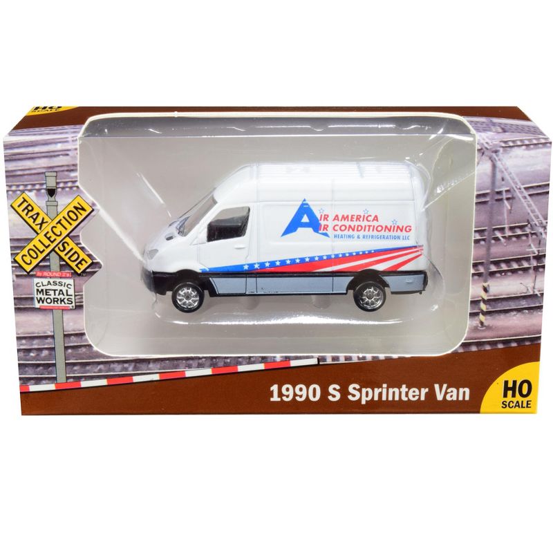 1990 Mercedes Benz Sprinter Van White "Air America Air Conditioning Heating & Refrigeration LLC" 1/87 (HO) Scale Diecast Model by Classic Metal Works