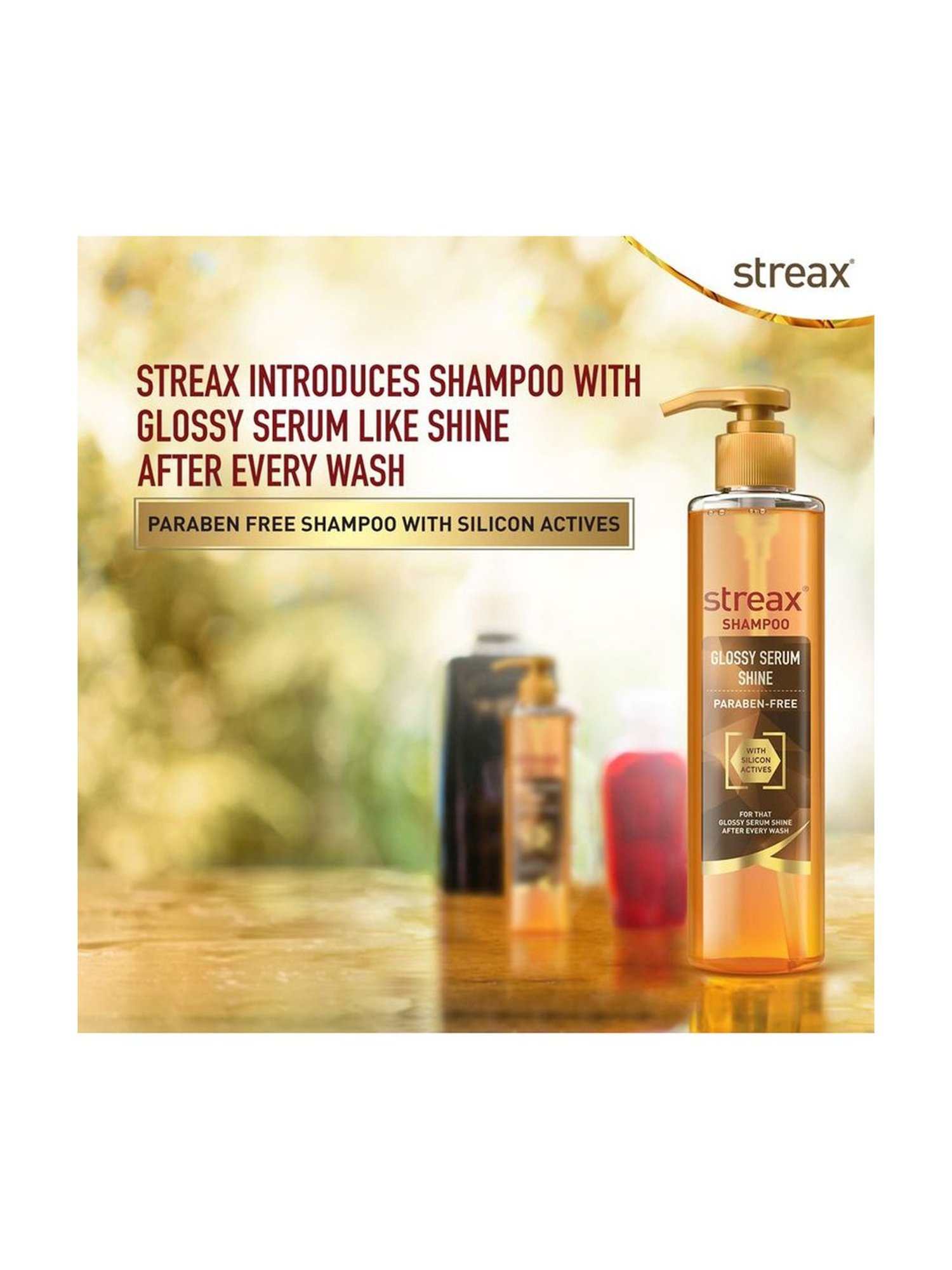 Streax Glossy Serum Shine Shampoo - 240 ml