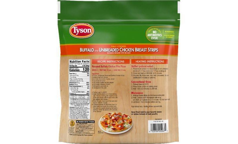 Tyson Unbreaded Buffalo Chicken Breast Strips - Frozen - 20oz