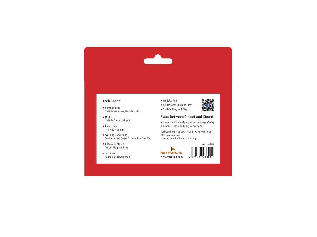 Original Retroflag Classic USB Gamepad Game Controller Joystick for SUPERPi Case NESPi Case Raspberry Pi Switch PC