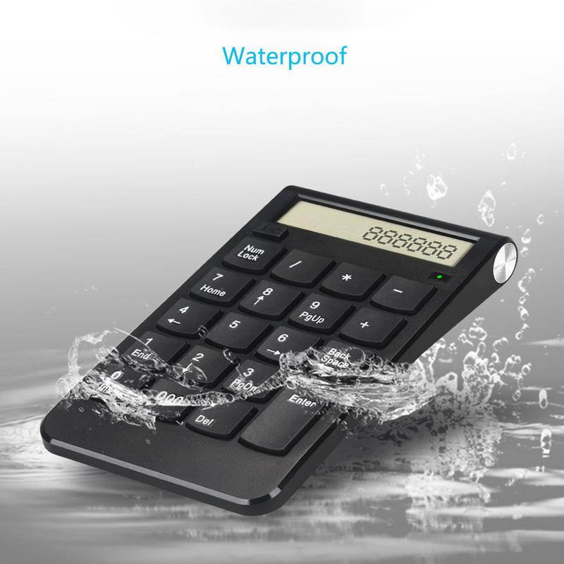USB Keyboard 2.4G Digital Display Rechargeable Wireless Numeric Smart Keypad