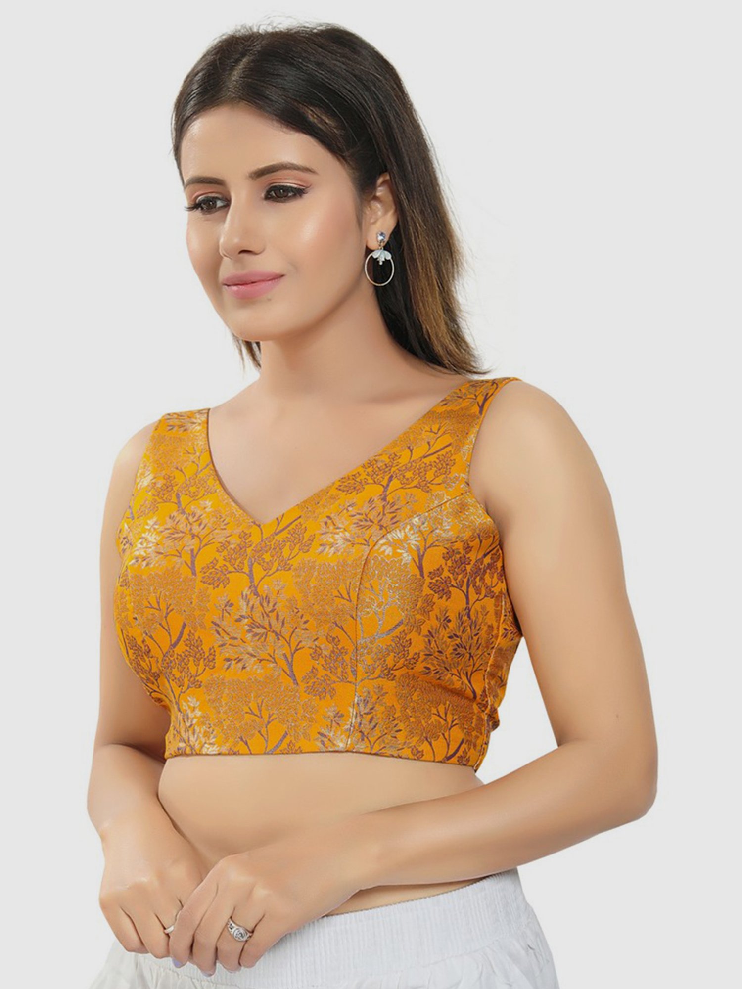 Salwar Studio Red Textured Blouse