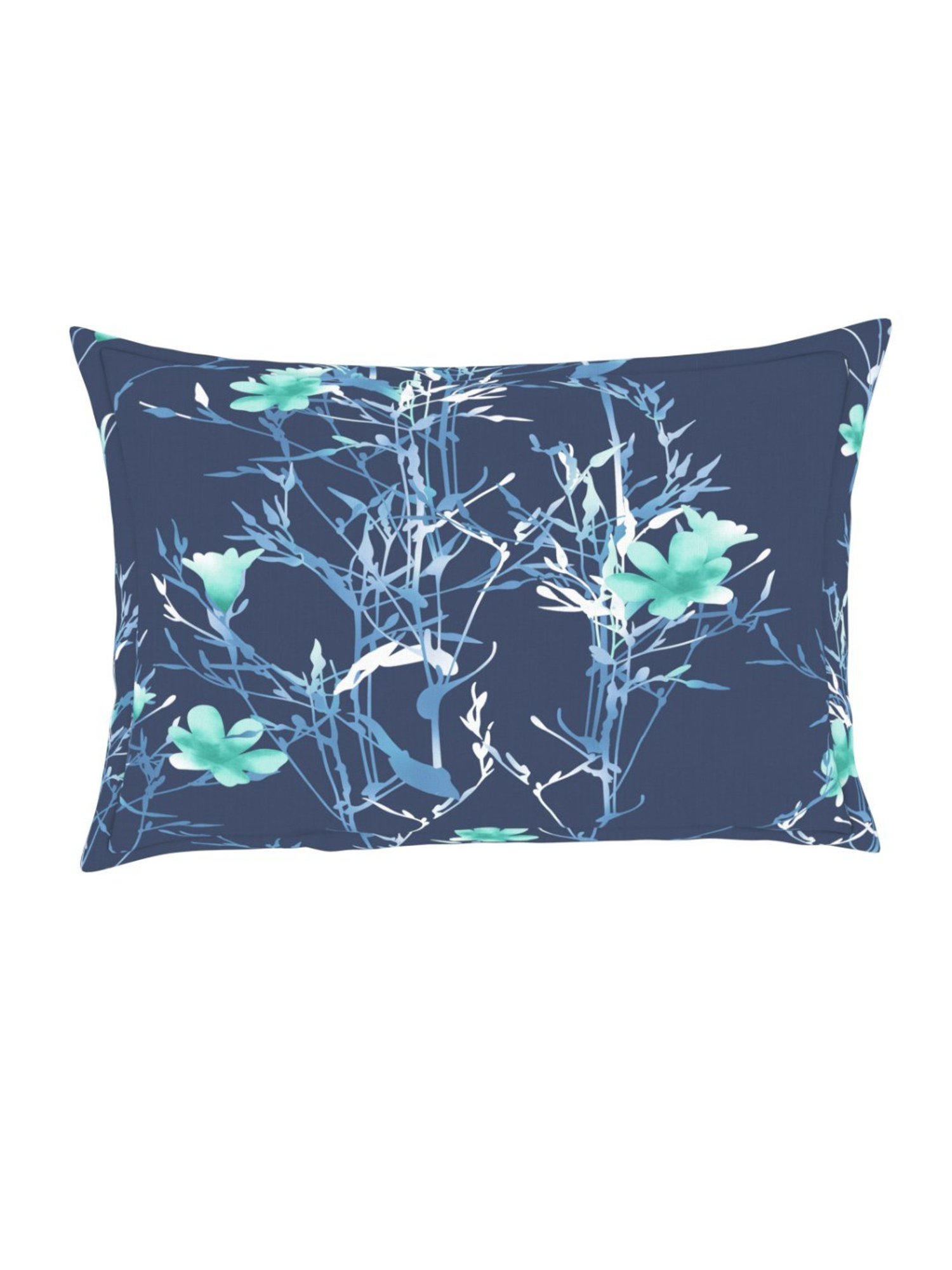 Welspun Blue 144 TC Cotton Single Bed Sheet with 1 Pillow Cover