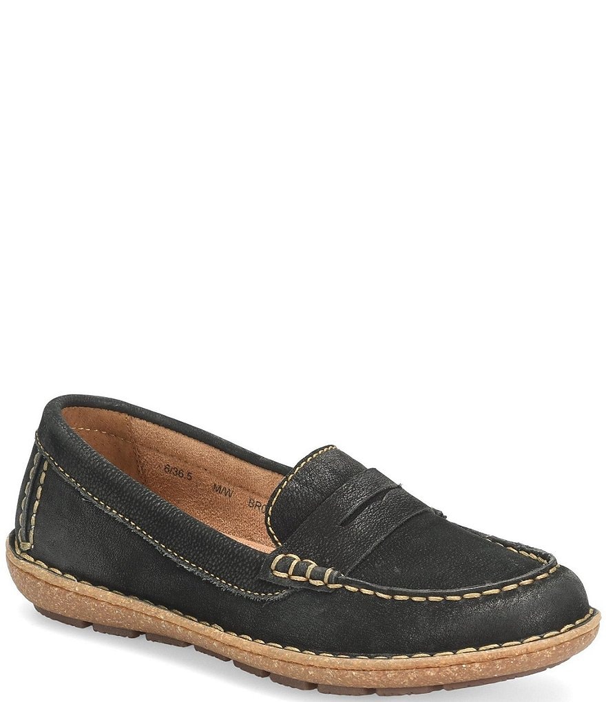 Born Nerina Suede Penny Loafers