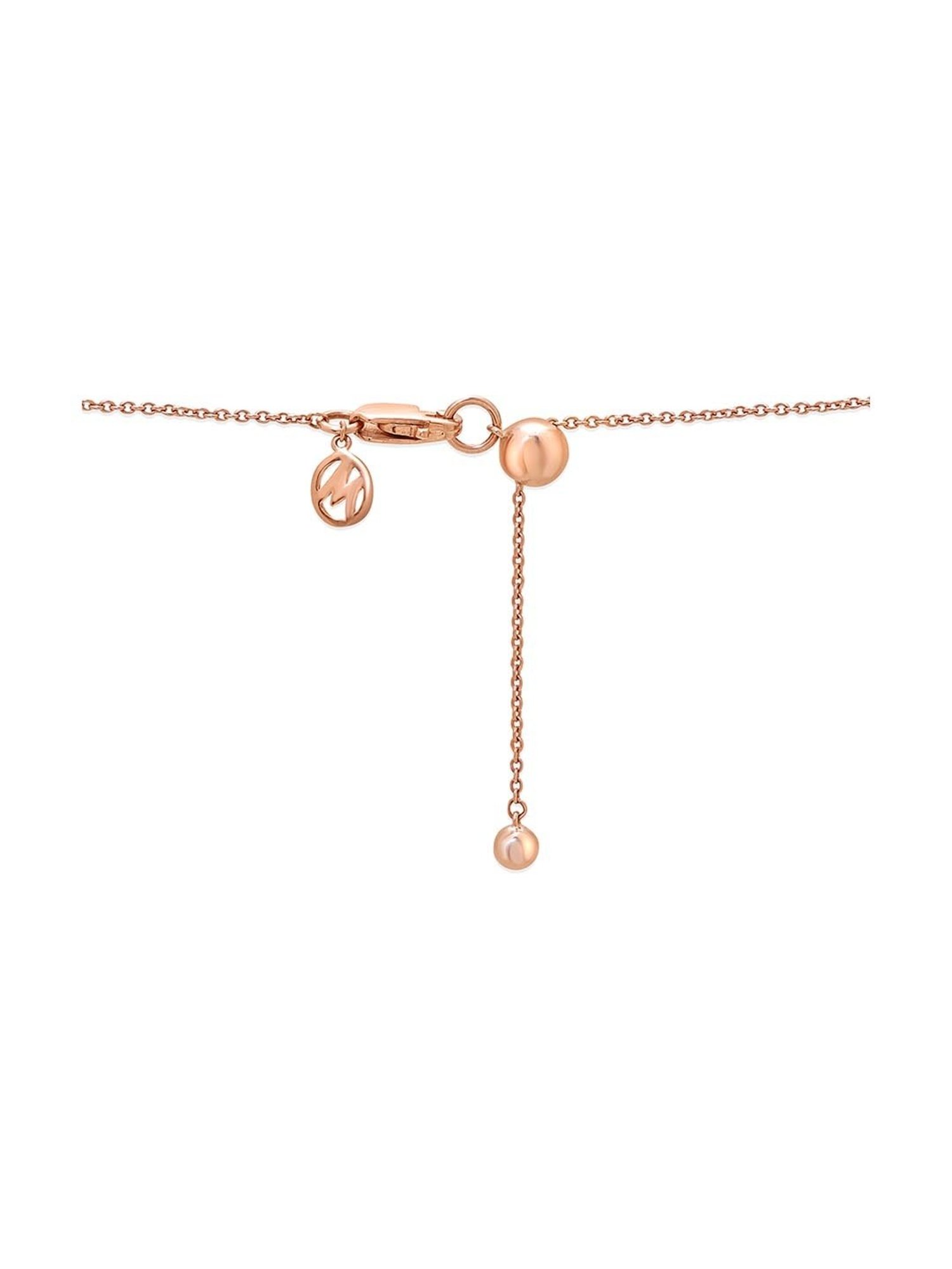 P.N.Gadgil Jewellers 18k Gold Infinity Florall Diamond Necklace For Women