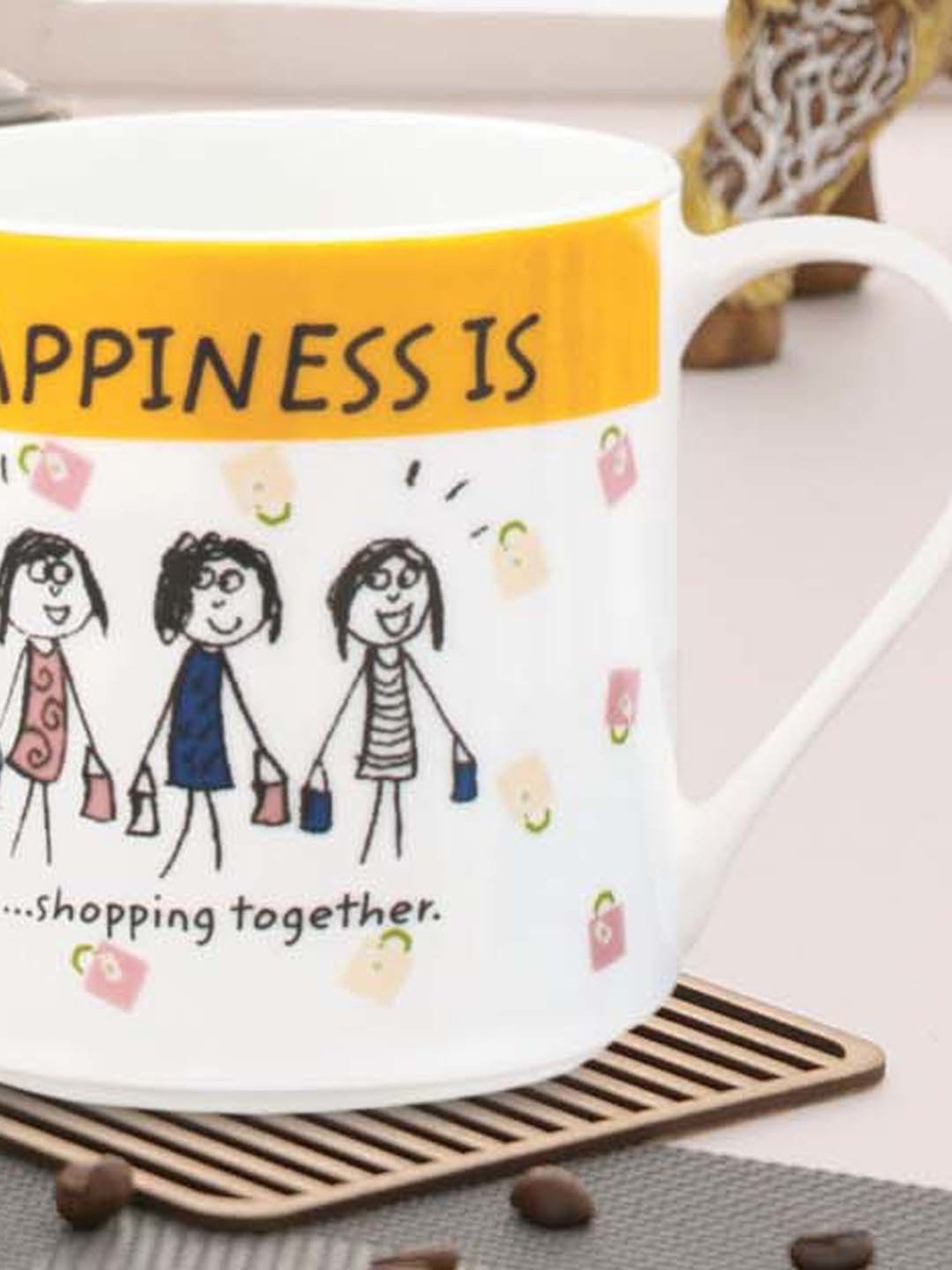 Clay Craft Multicolor Ceramic Milk Mugs (300 ml) - Set of 1