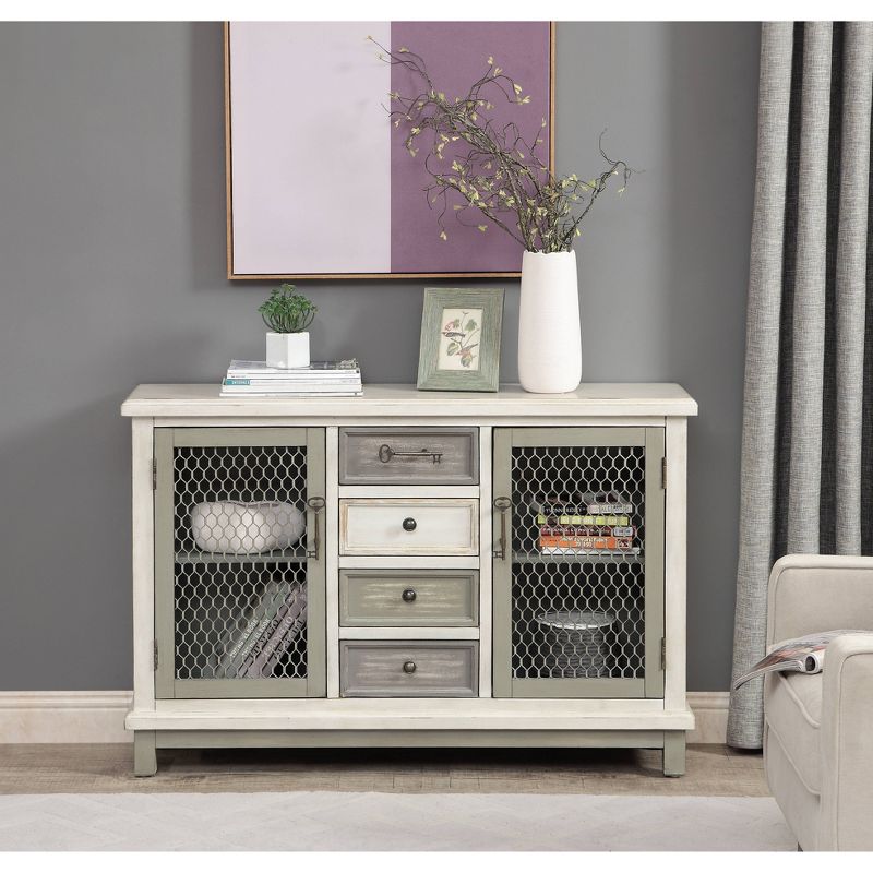 Laredo 2 Door 4 Drawer Credenza Brown - Treasure Trove Accents