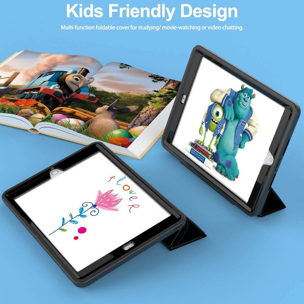 Werleo iPad Mini 1 2 3 Case Three Layer Shock Proof Protective Case for Kids Adults Smart Cover Auto Sleep Wake & PU Leather Folio Stand Function iPad Mini 1st 2nd 3rd Generation