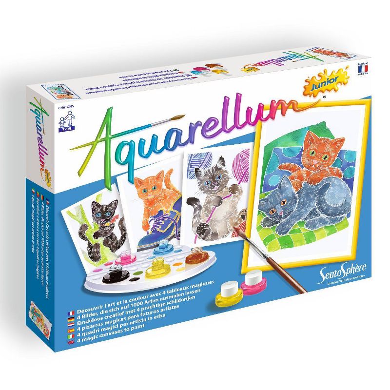 12ct Painting Kit Aquarellum Junior Kittens - SentoSphere USA