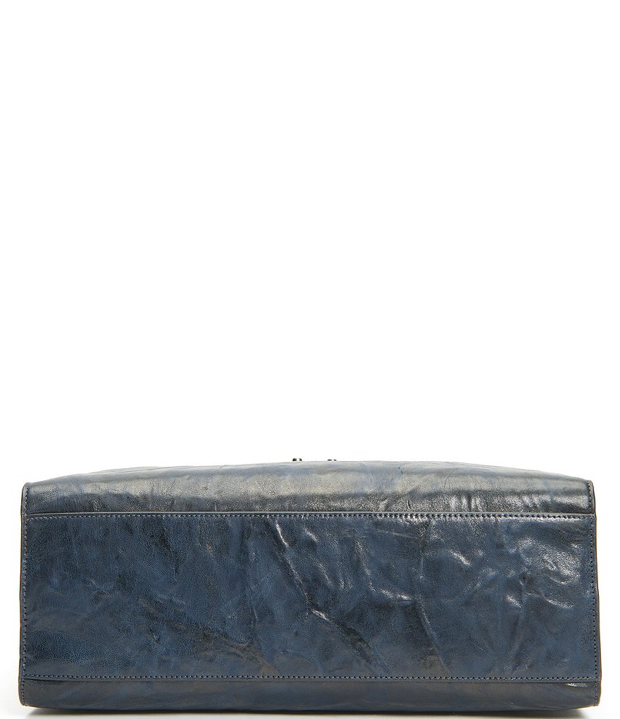 Frye Ella Metallic Leather Top Zip Tote Bag