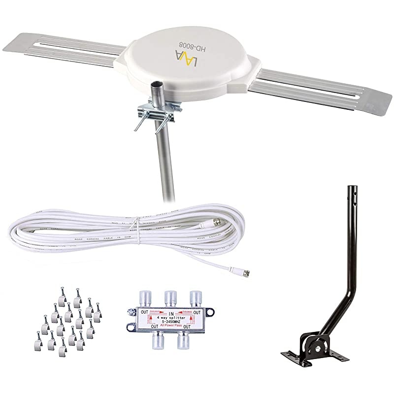 HD8008 Omnidirectional 360 Degree HD TV 4K Omnipro TV Antenna OmniPro HD8008 + Installation Kit amp FiveStar TV Antenna Jpole