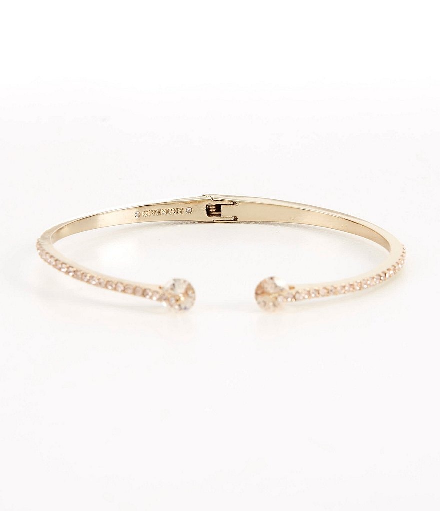 Givenchy Gold Silk Pave Cuff Bracelet