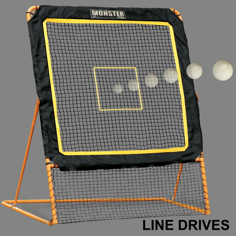 EZ Goal 8' x 6' Lacrosse Professional Practice Rebounder - Orange/Black