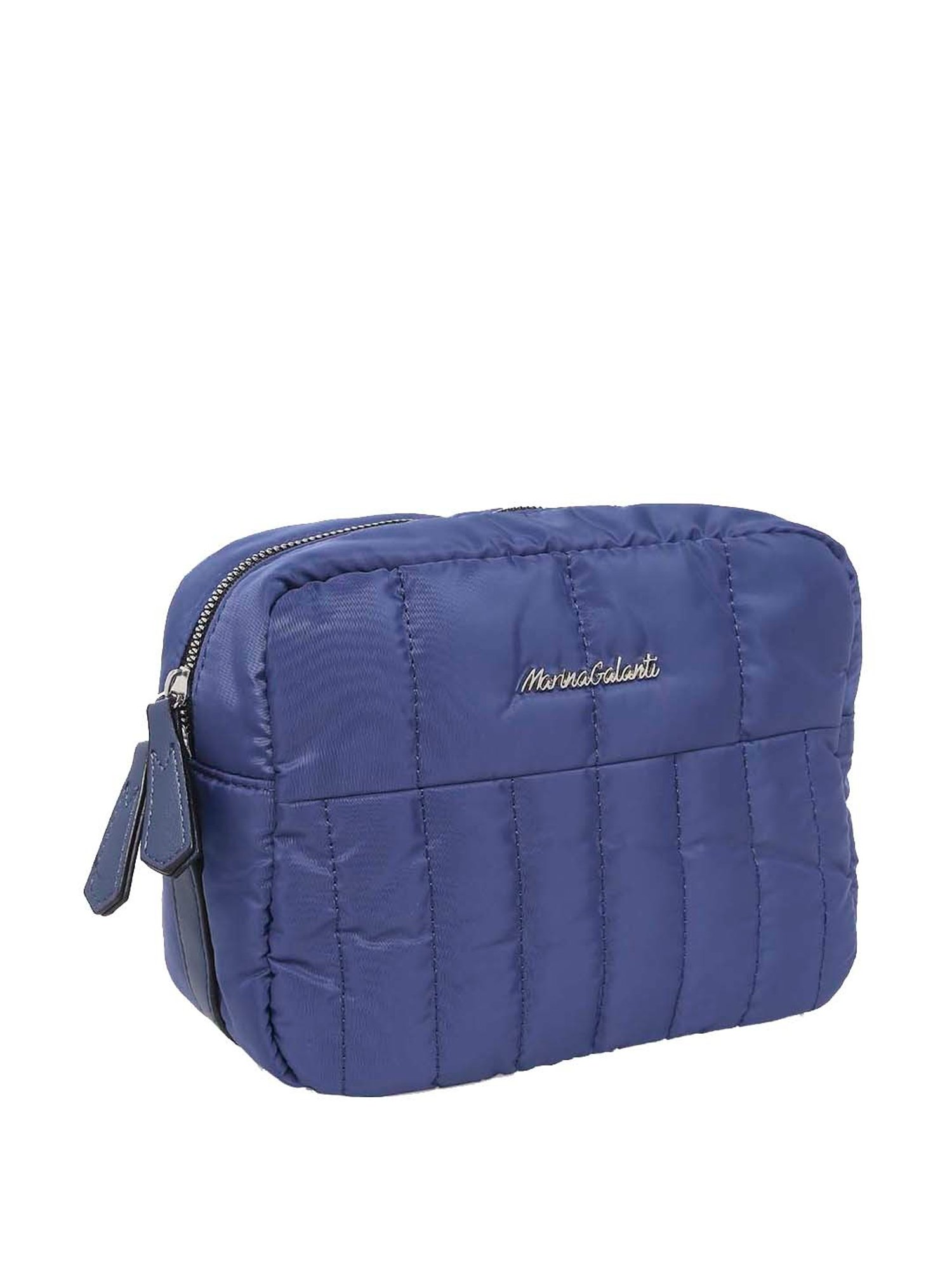 Marina Galanti Blue Quilted Medium Sling Handbag