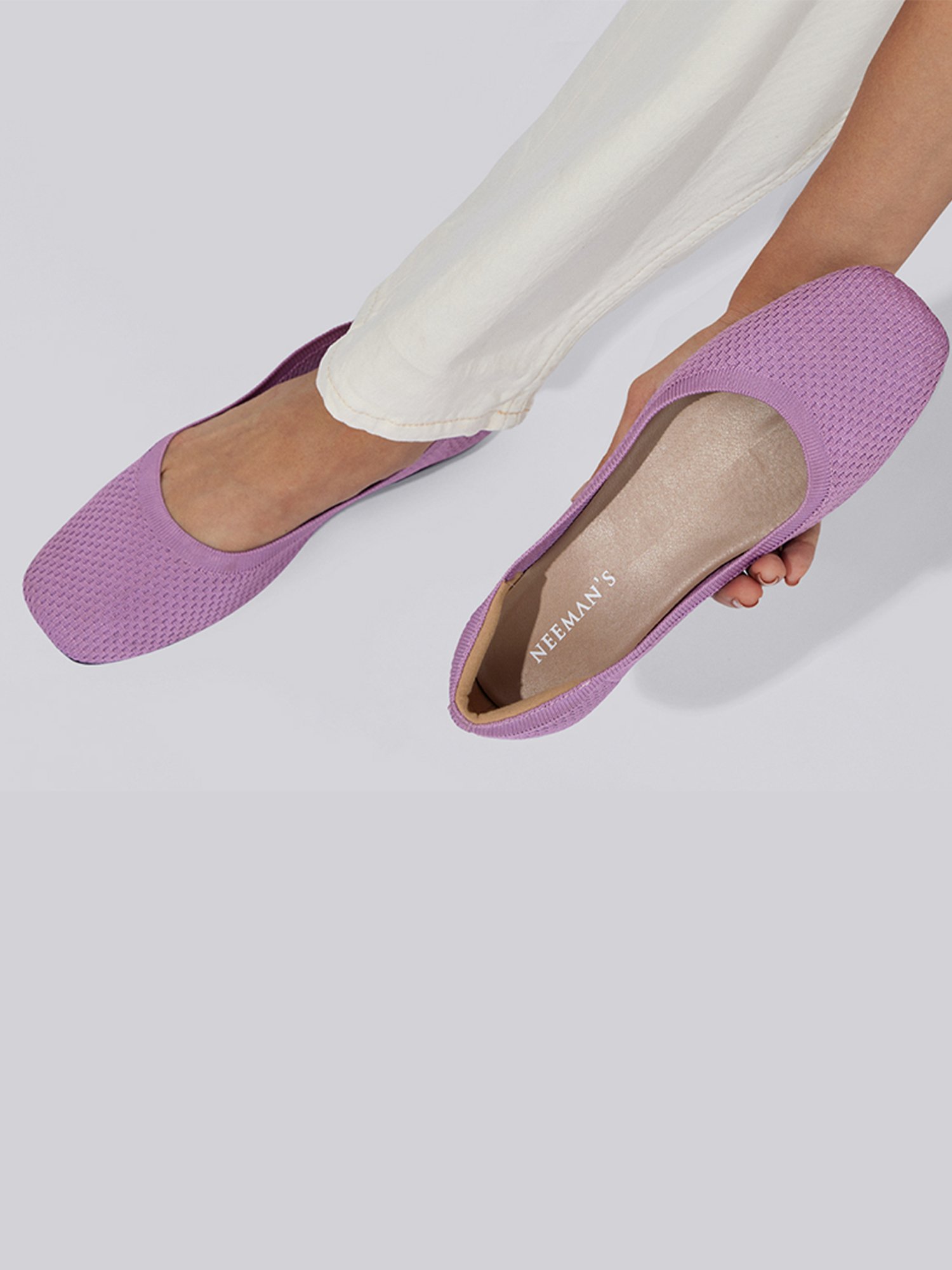 Neemans Women's Purple Flat Ballets