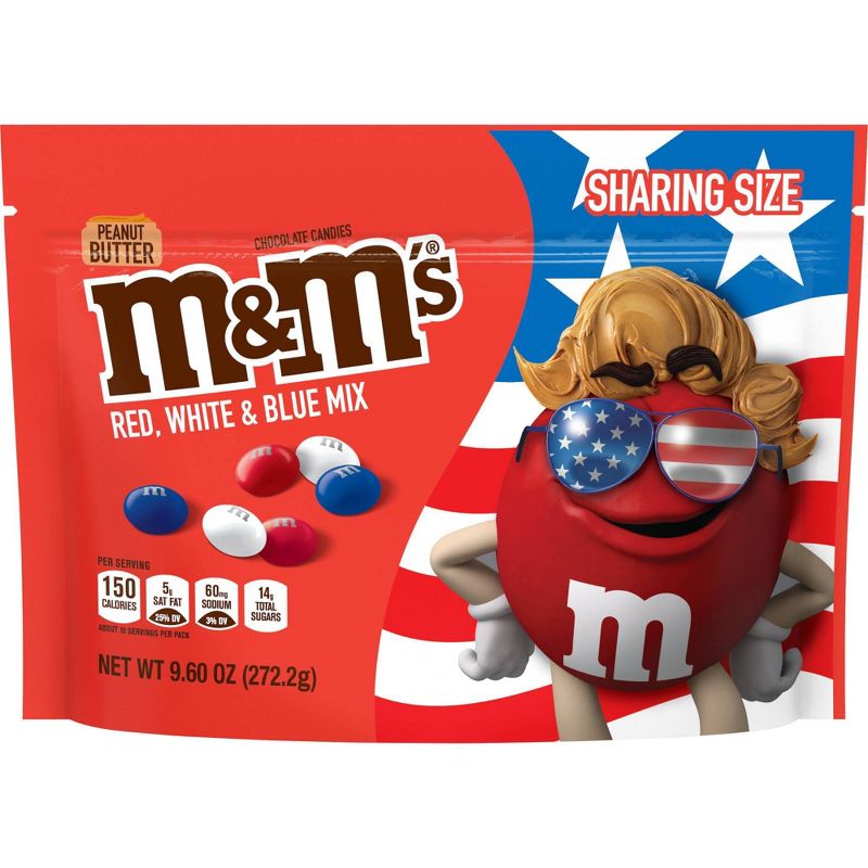 M&M's Red, White & Blue Peanut Butter Sharing - 9.6oz
