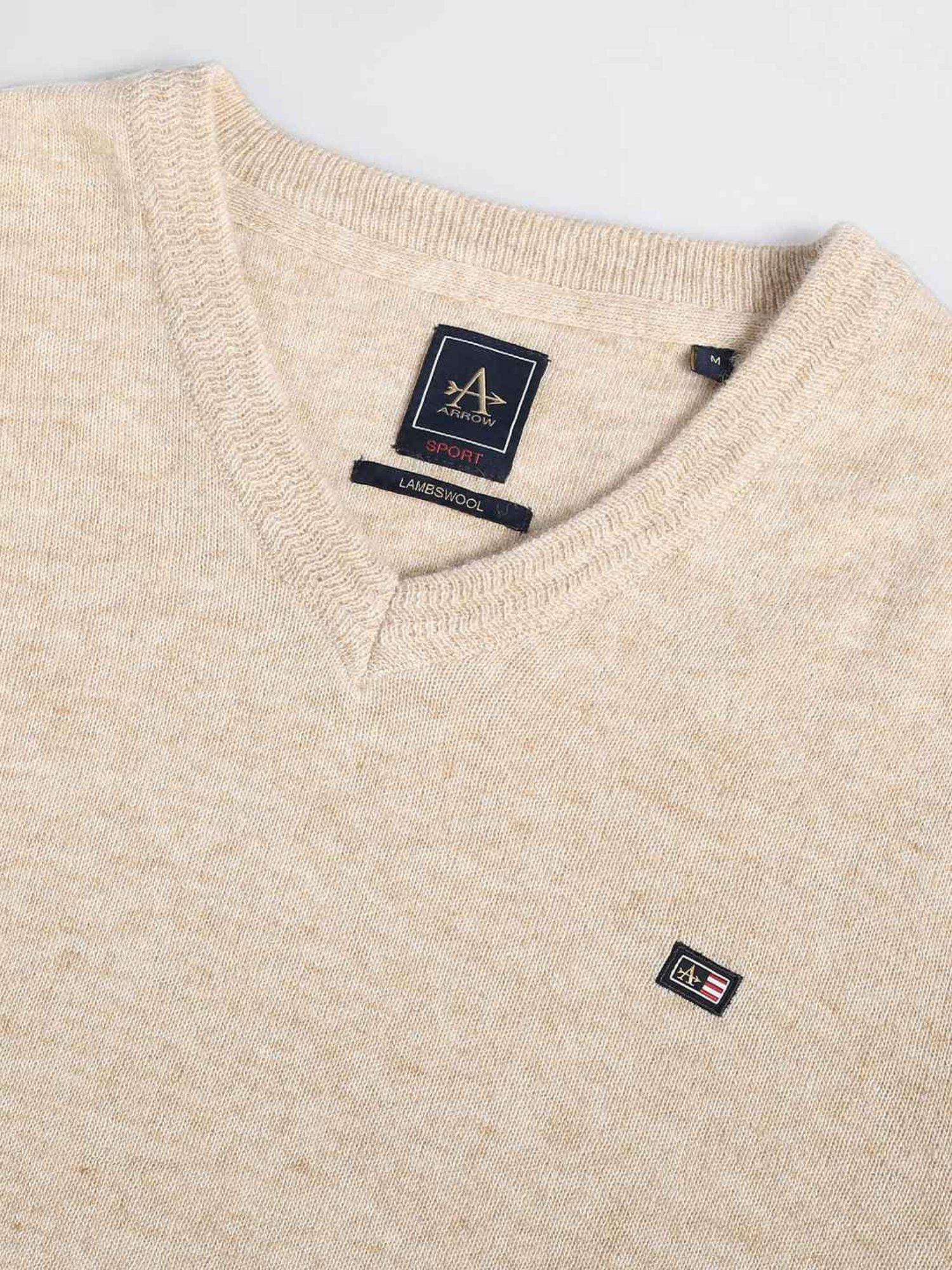 Arrow Sport Beige Regular Fit Sweater