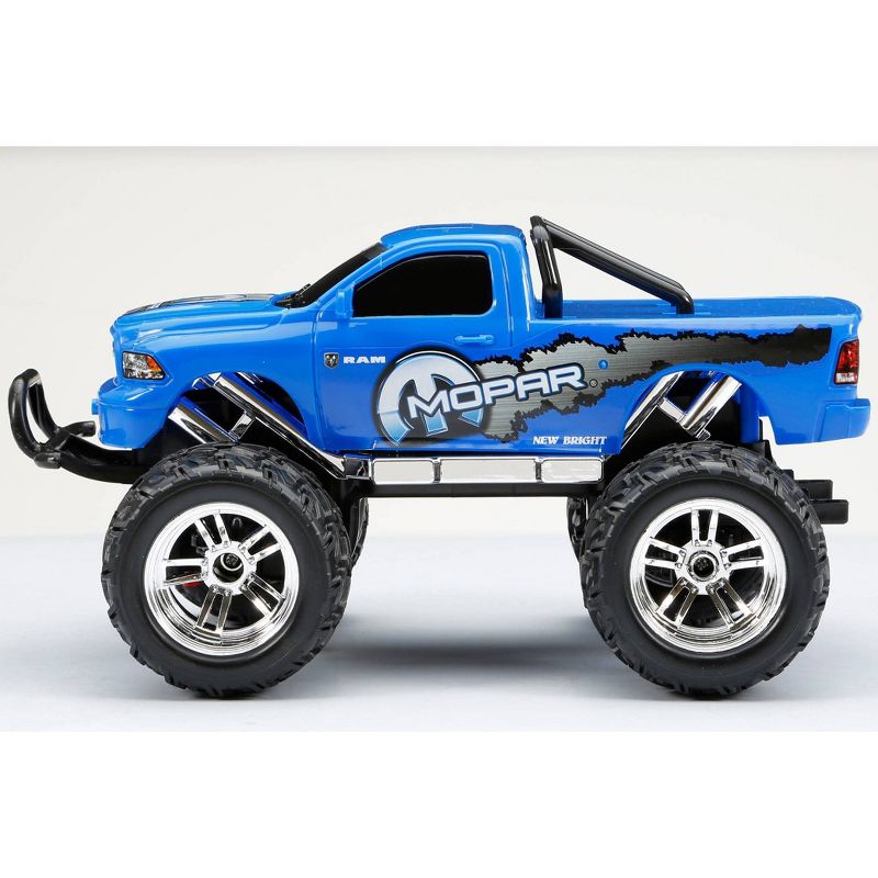 New Bright Remote Control RC FF Chargers Ram Truck - Blue - 1:18 Scale