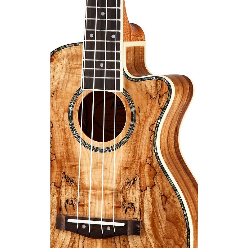 Mitchell MU80X-CE-SM Exotic Acoustic Electric Cutaway Ukulele Spalted Maple Natural