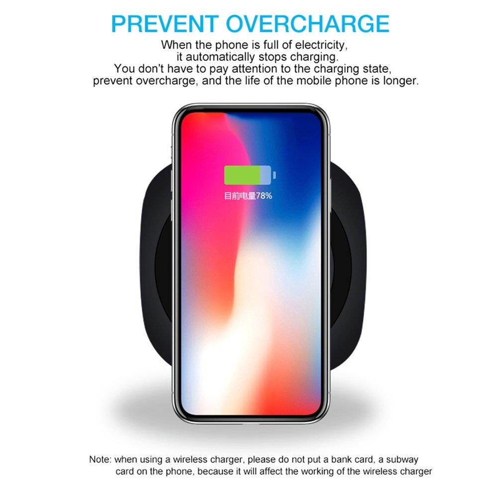 ZAPO W5-E Qi Wireless Fast Charger Universal Slim Phone Charger Charging Pad