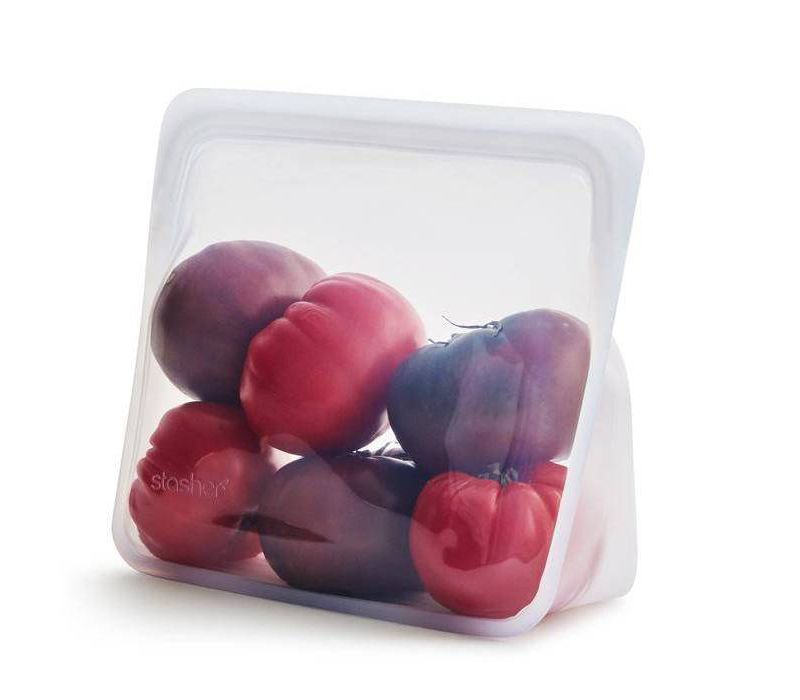 Stasher Reusable Food Storage Stand Up Bag - Clear