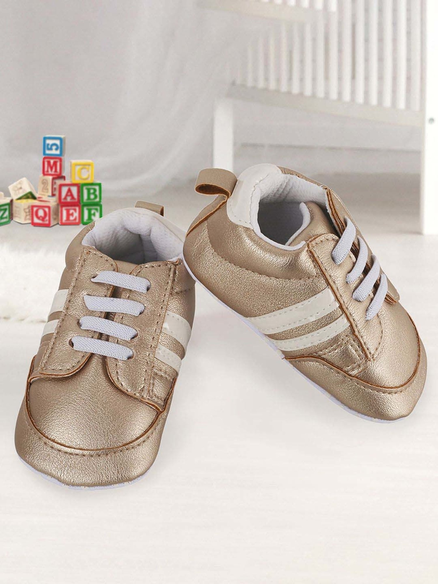 Baby Moo Kids Gold Casual Booties
