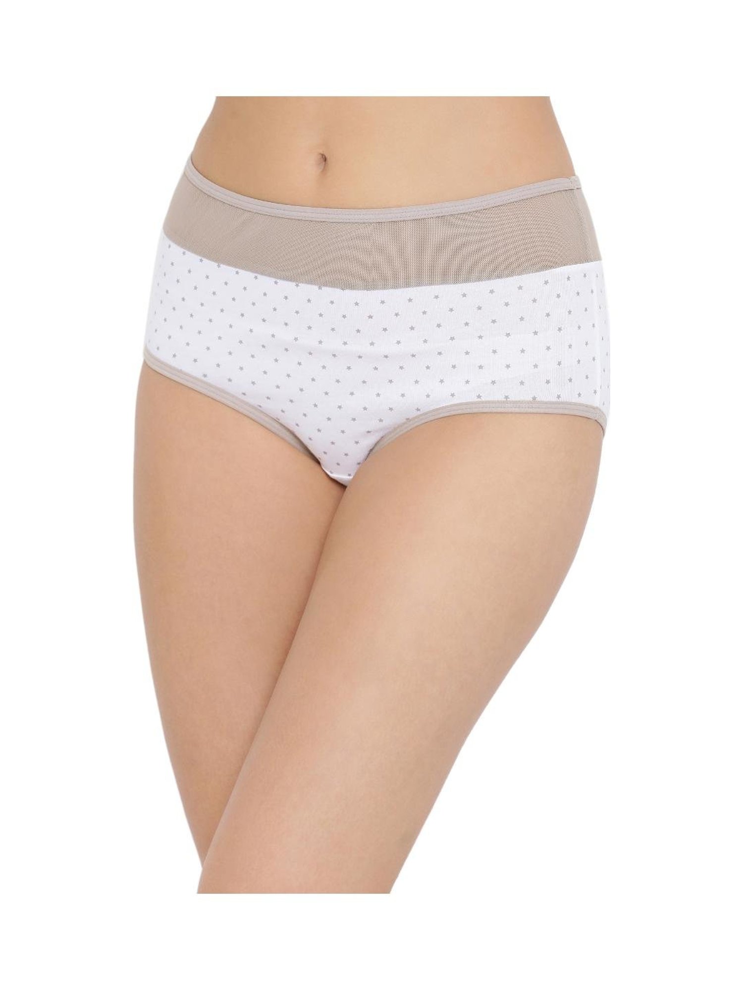 Clovia White Polka Dot Hipster Panty