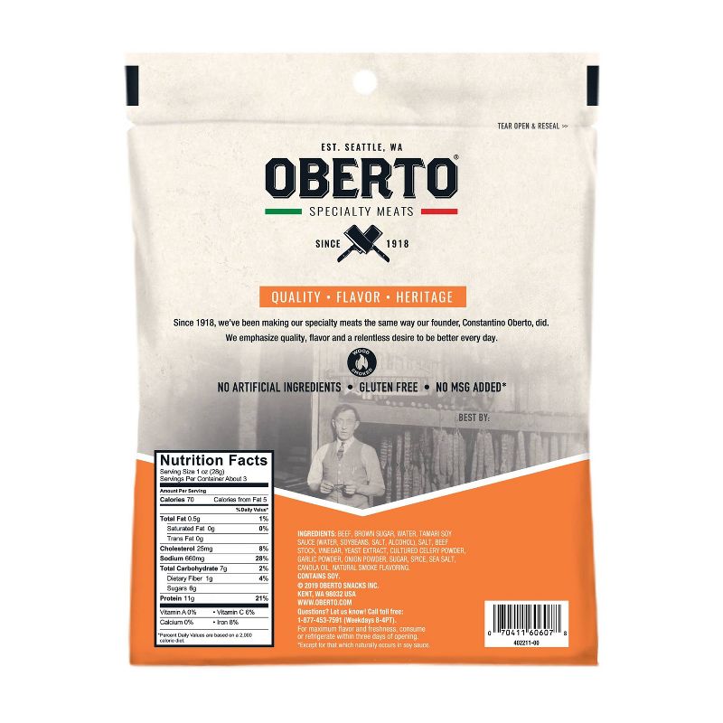 Oberto Teriyaki Beef Jerky - 2.85oz