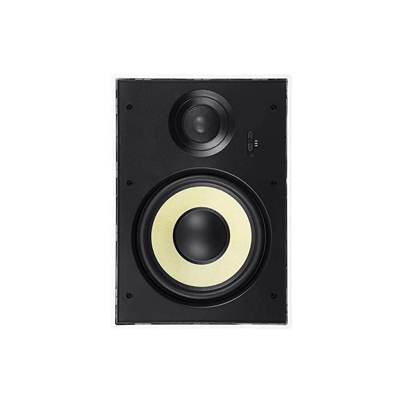 134709 2 Way in-Wall Speakers - 8 Inch (Pair) with Aramid Fiber and Titanium Silk Drivers - Caliber Slim Series