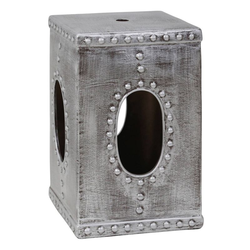 Patio Garden Stool Silver - Sagebrook Home