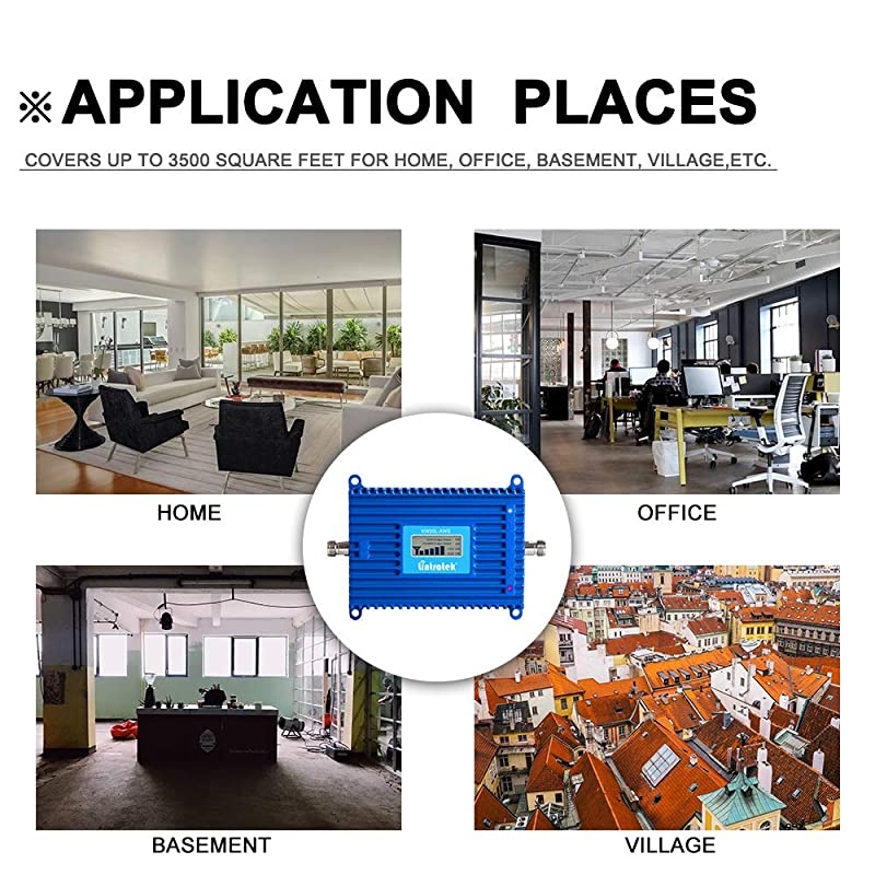 AT&T T-Mobile Verizon AWS 1700/2100MHZ Band 4 Mobile Amplifier Repeater LCD Display 3G 4G LTE Cell Phone Signal Booster Kit for Home and Office