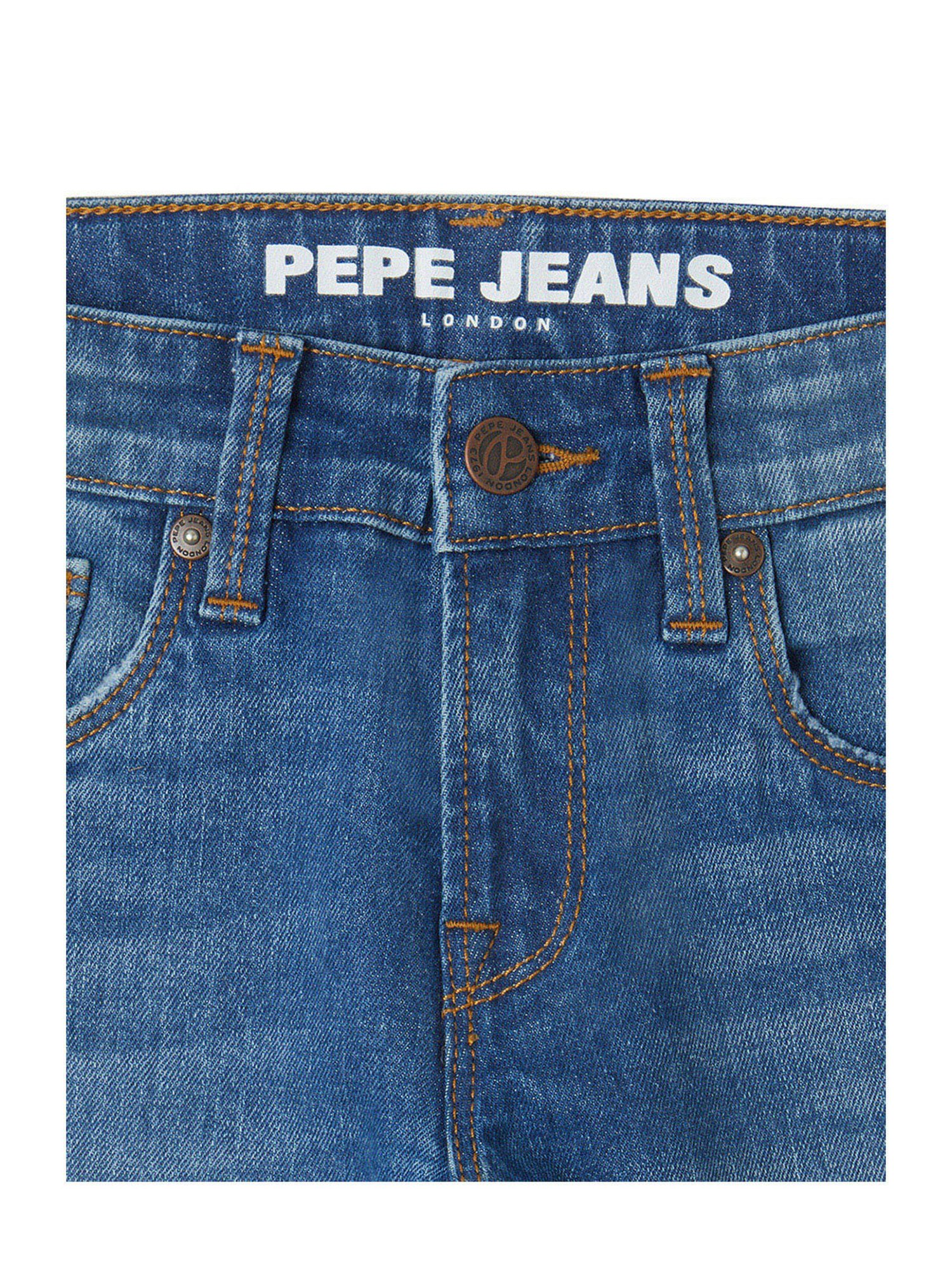 Pepe Jeans Boys Blue Distressed Jeans