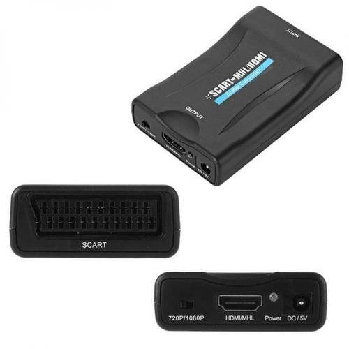 1080P SCART to MHL HDMI Video Audio Upscale Converter Adapter HD TV DVD Sky Box