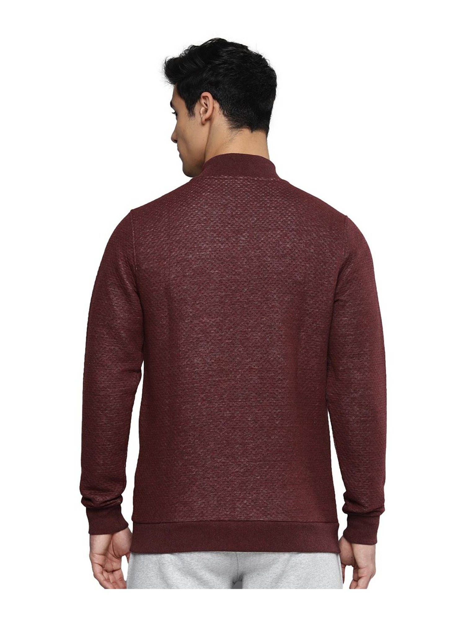 ALCIS Maroon Mock Collar Sweatshirt