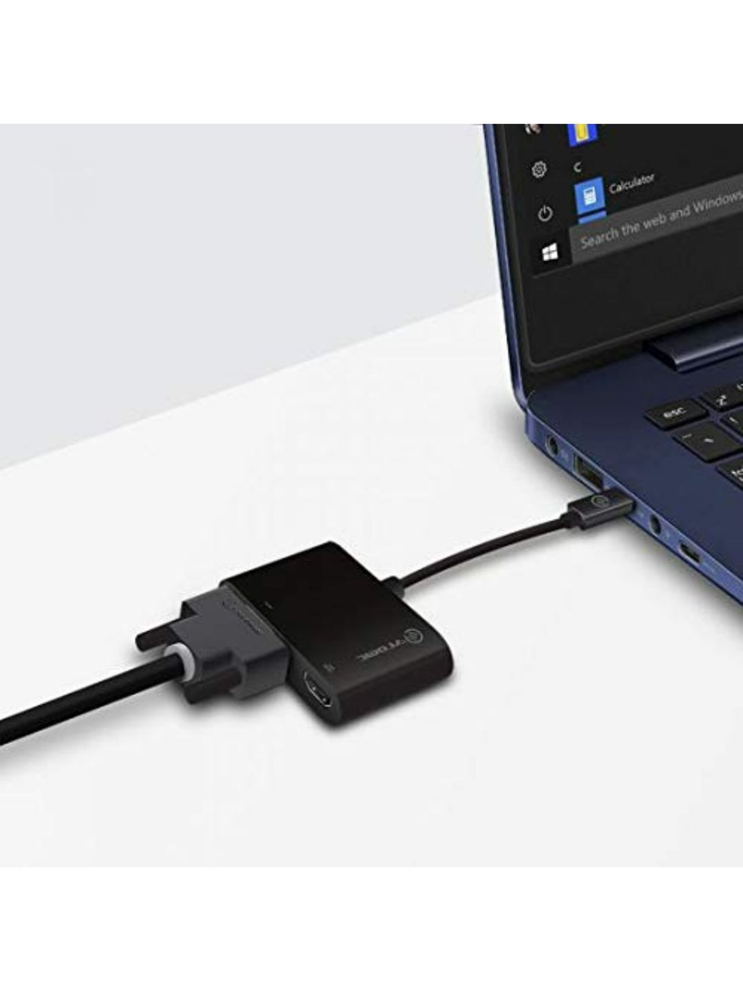 Alogic 2-in-1 Mini Display Port to 4K HDMI,VGA Adapter Male to 2-Female (Black)