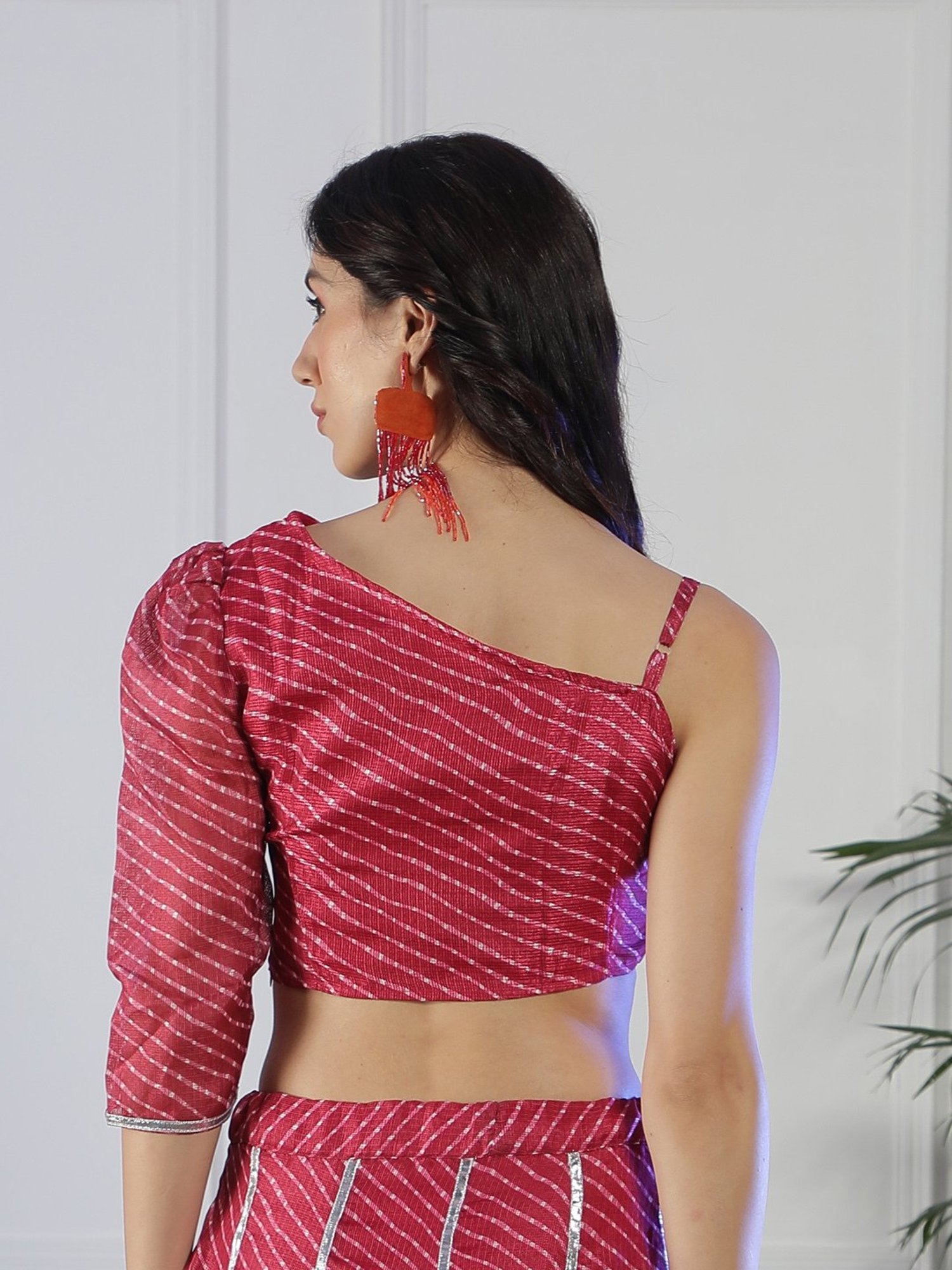 NEUDIS Maroon Embellished Blouse