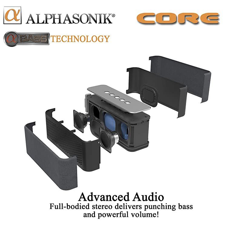 CORE Home Wireless Bluetooth Portable Speaker with HD Sound and Bass Builtin Mic Micro USB Auxilliary 35mm and Built in 2000mah Long Lasting Battery for iPhone Samsung