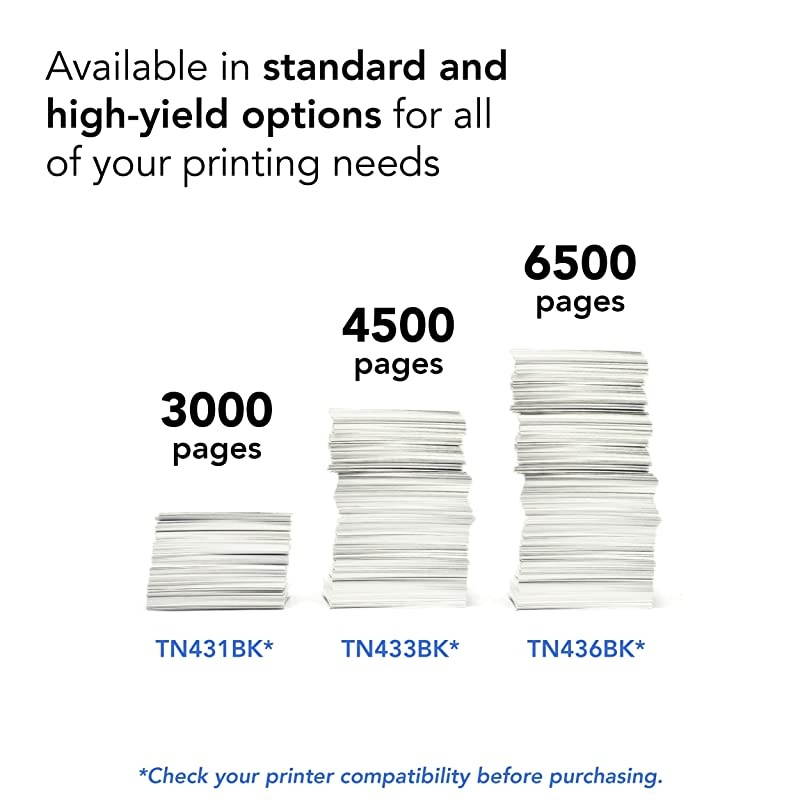 Genuine TN433BK High Yield Toner-Retail Packaging , Black, 1 Size