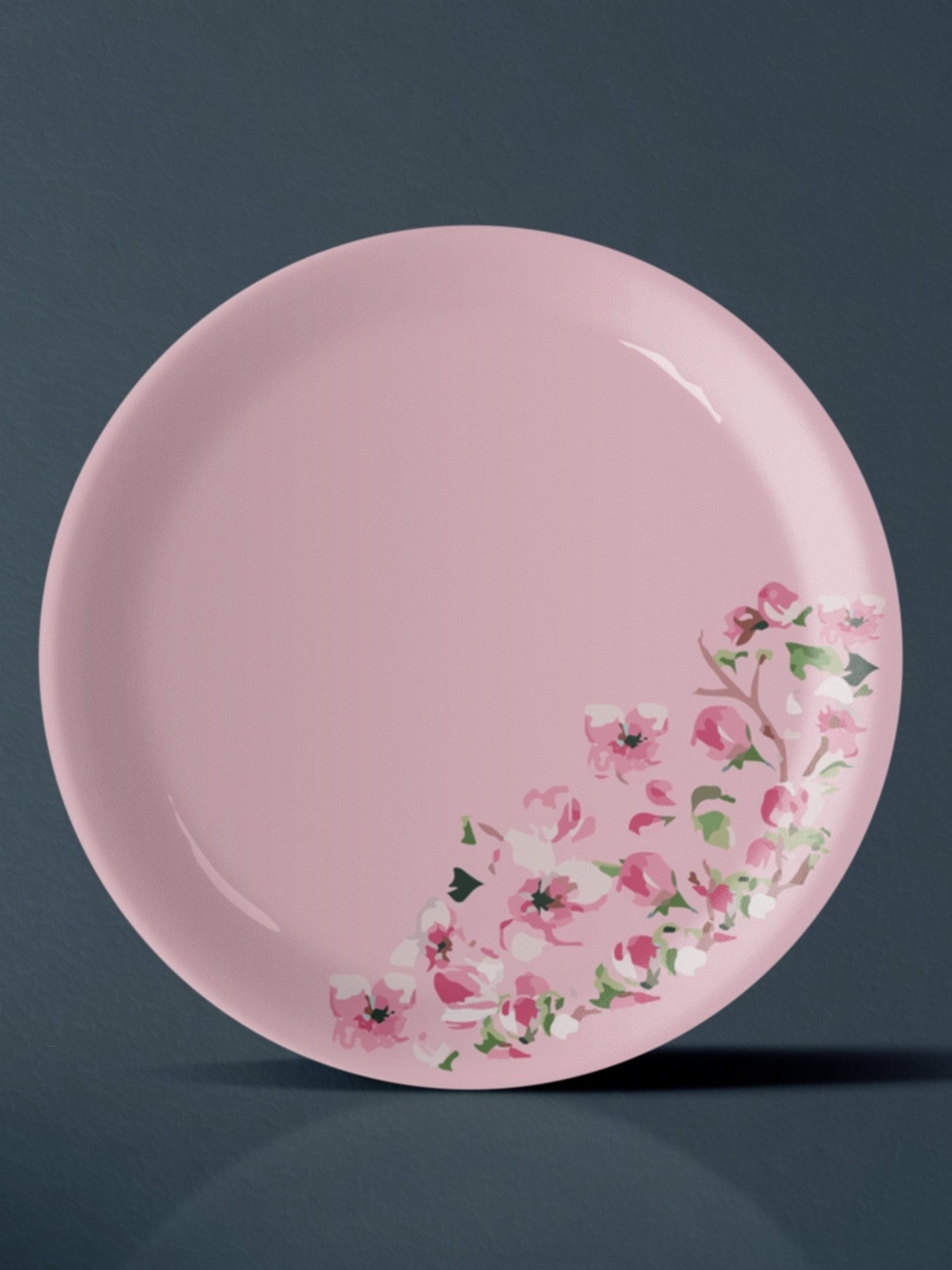 Nestroots Victorian Ditsy Printed Multicolor Porcelain Wall Plate