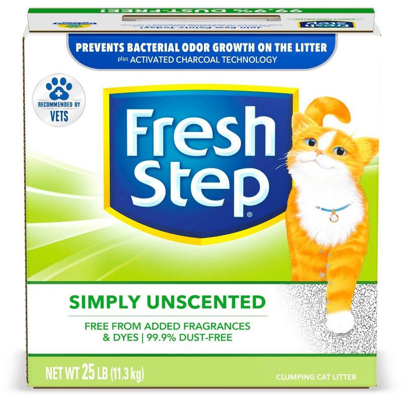 Fresh Step - Simply Unscented Litter - Clumping Cat Litter - 25lbs