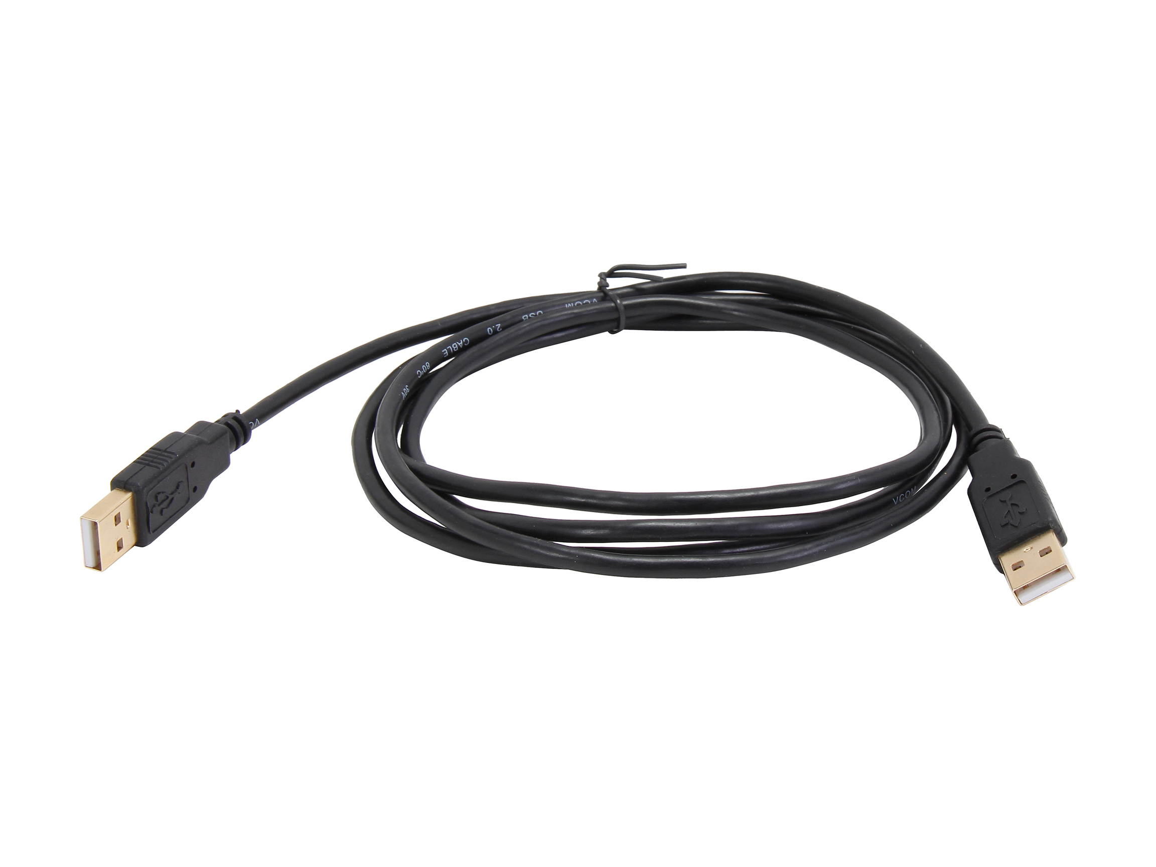 VCOM VC-USB/AM6 USB 2.0 Type A Male to Type A Male Black Cable