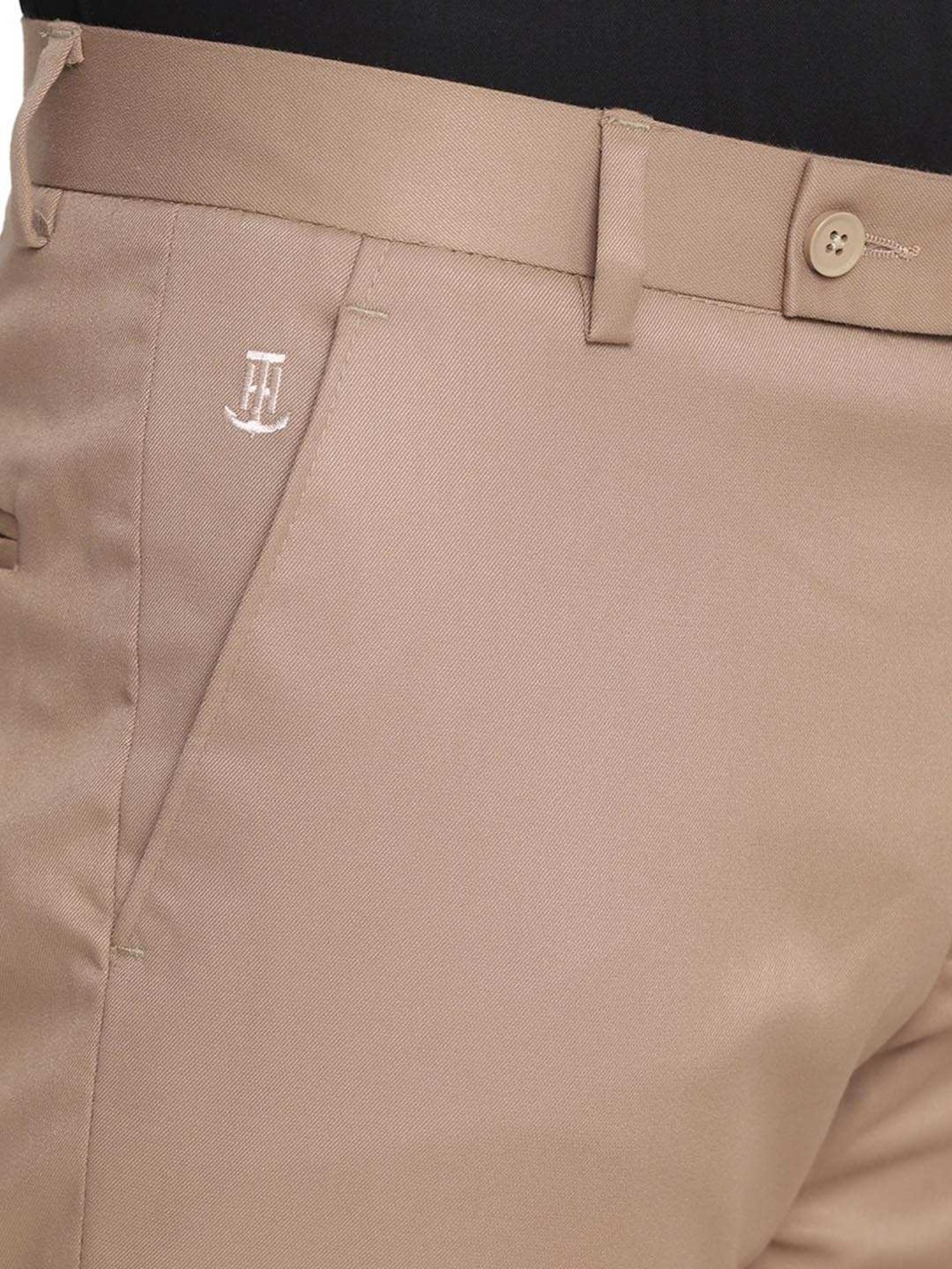 TAHVO Brown  Regular Fit Trousers