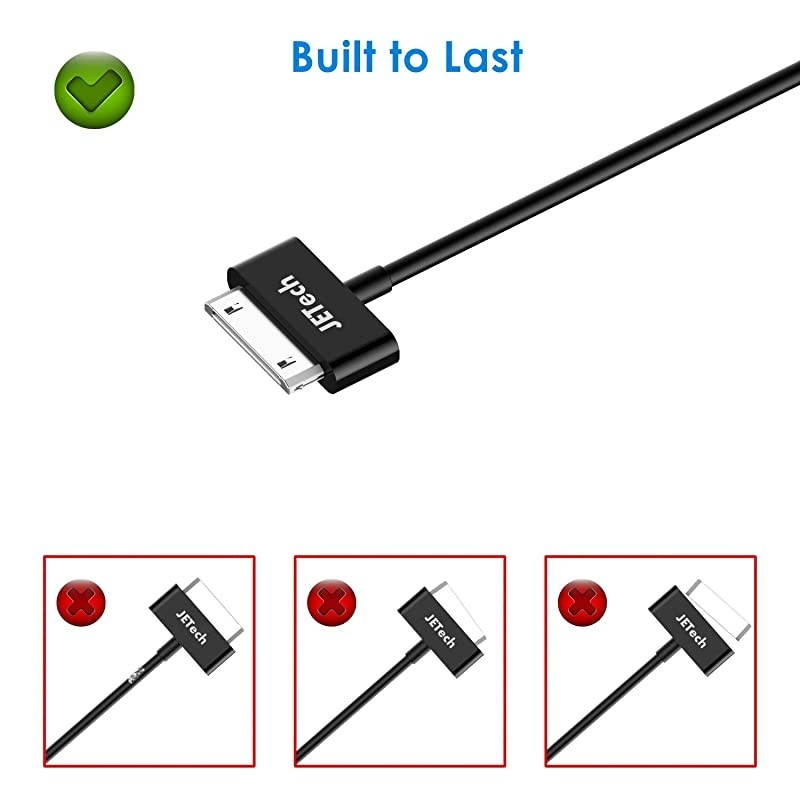 USB Sync and Charging Cable Compatible iPhone 4/4s, iPhone 3G/3GS, iPad 1/2/3, iPod, 3.3 Feet (Black)