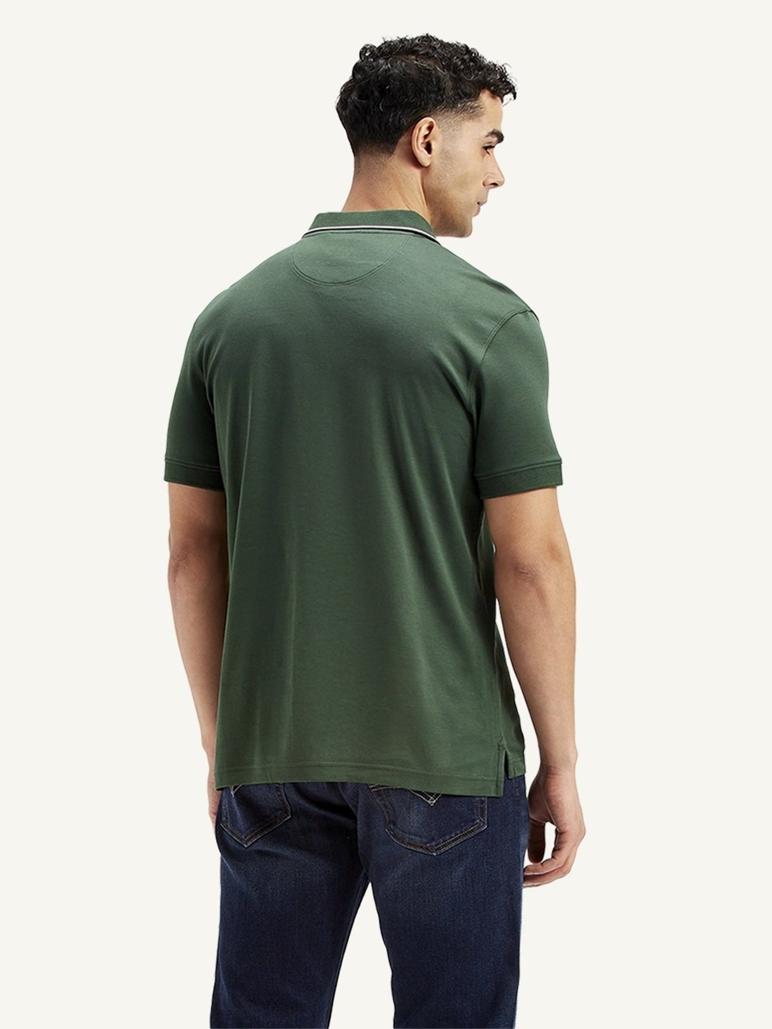 Levi's Green Cotton Slim Fit Polo T-Shirt