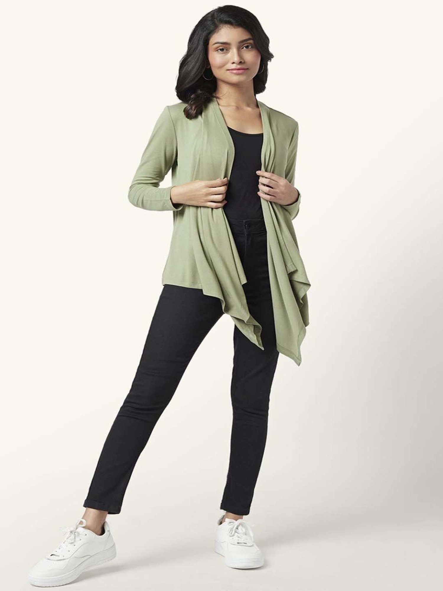 Honey by Pantaloons Green Full Sleeves Shrug