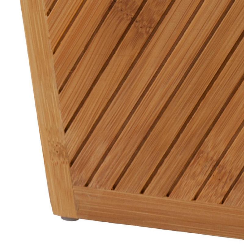 Spa Bamboo Bathroom Wastebasket Bamboo Light Brown - Creative Bath