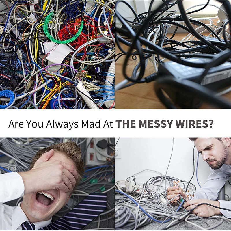 White Cable Zip Ties Premium Nylon Wire Management Ties 50 LB Tensile Strength 8 Inch White 1000 Pack