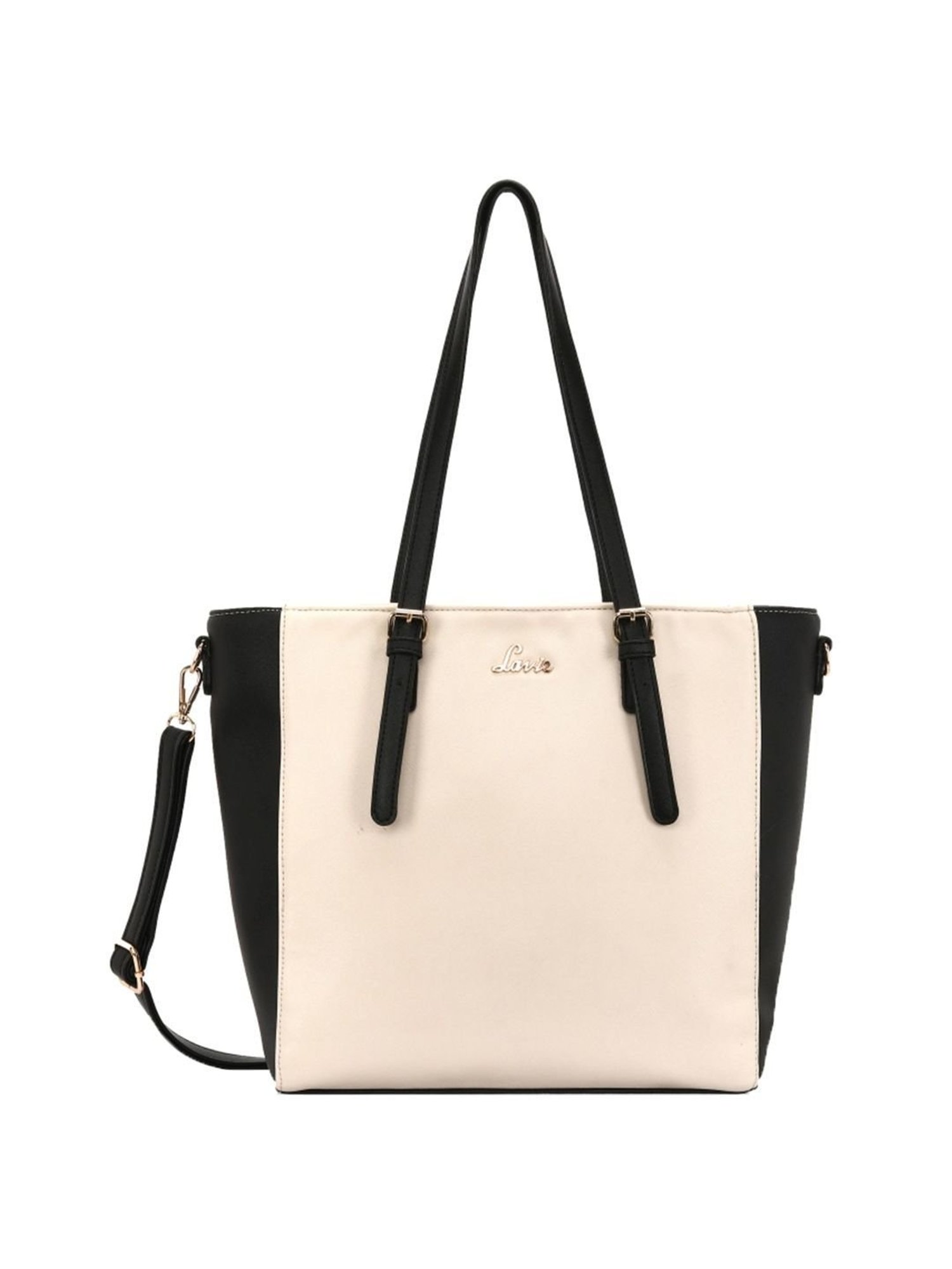 Call It Spring Black Combo Solid Large Tote Handbag