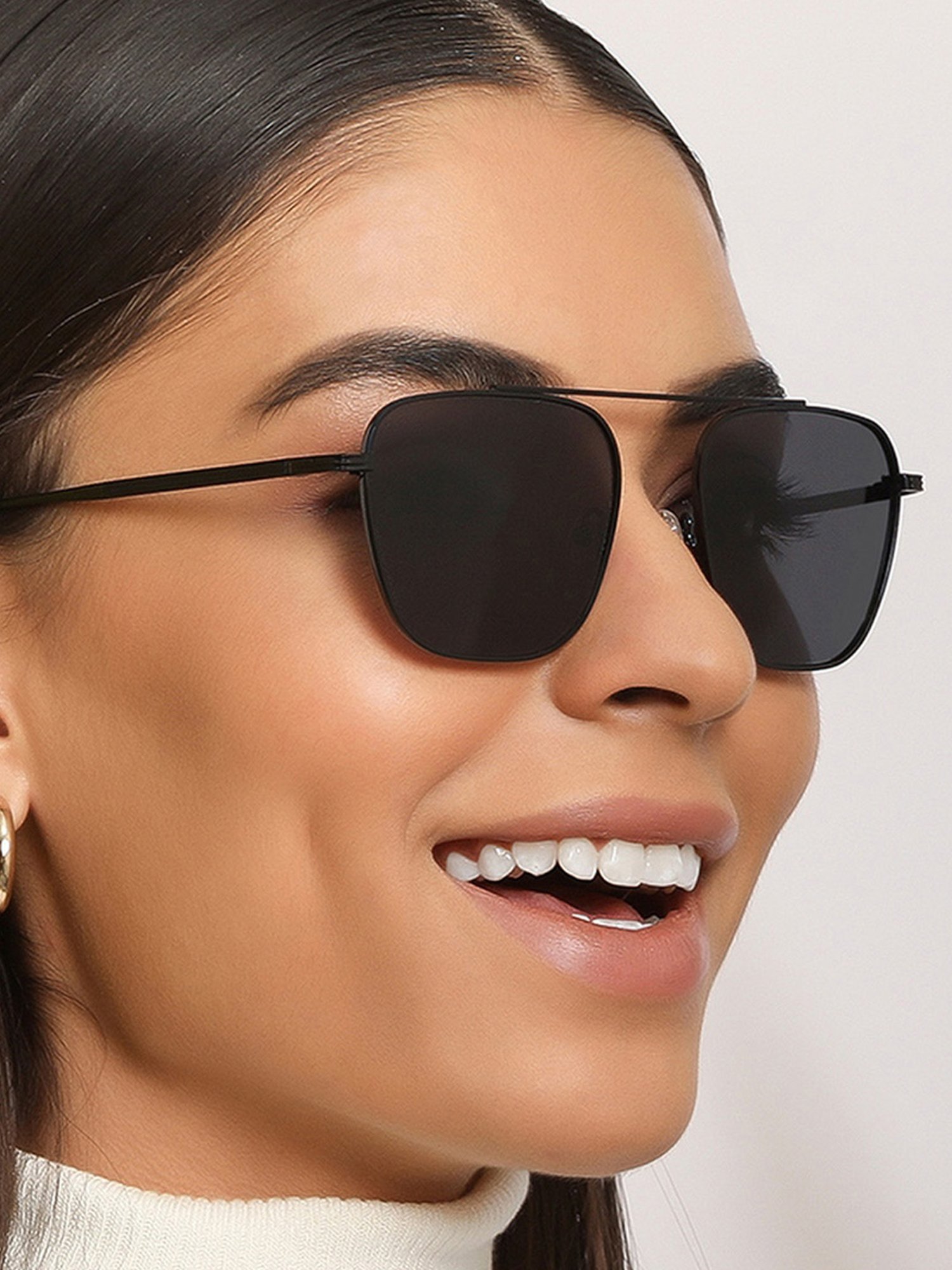 John Jacobs JJ S12504 Grey Polarized Square Sunglasses