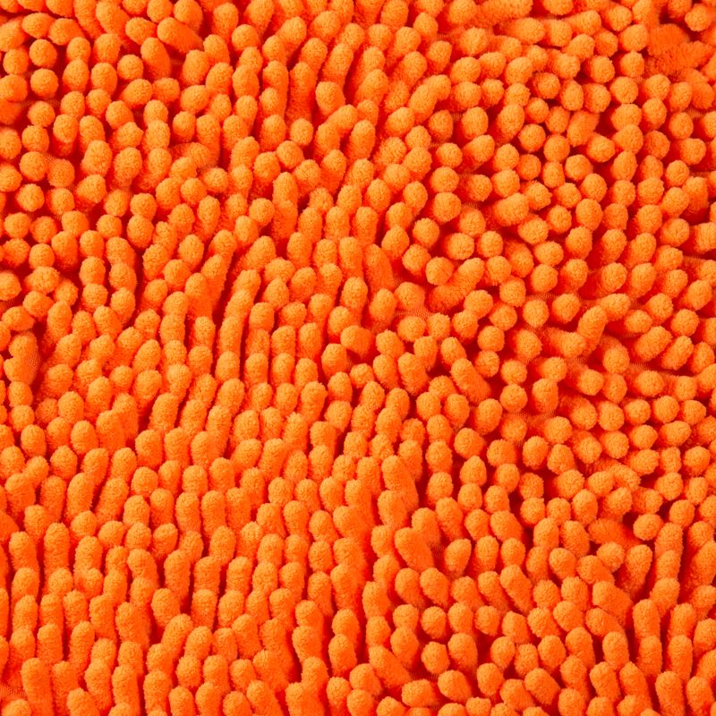 2pc Solid Memory Foam Shag Bath Mat Set Orange - Yorkshire Home